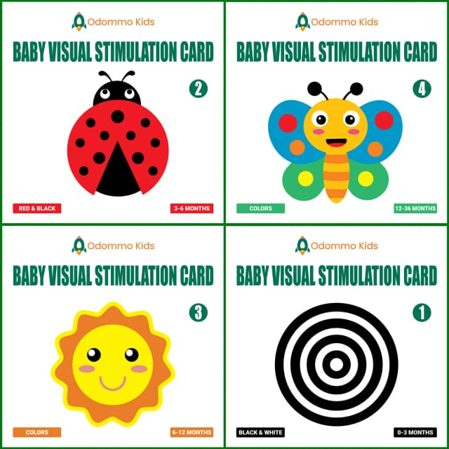 Baby Visual Stimulation Cards 4 Box Set